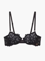Savage X Fenty, Women's, Missy Savage Not Sorry Microfiber & Lace Half Cup  Bra, Caviar, 32A at  Women's Clothing store
