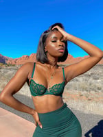 Savage X, Women's, Savage Not Sorry Unlined Lace Balconette Bra, Stretch  lace, Nylon, Lace, Underwire, Underworld Green, 34B at  Women's  Clothing store