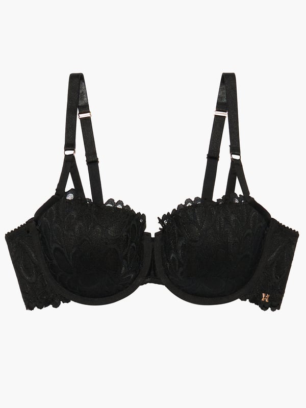 Savage Not Sorry Lightly Lined Lace Balconette Bra in Black | SAVAGE X FENTY