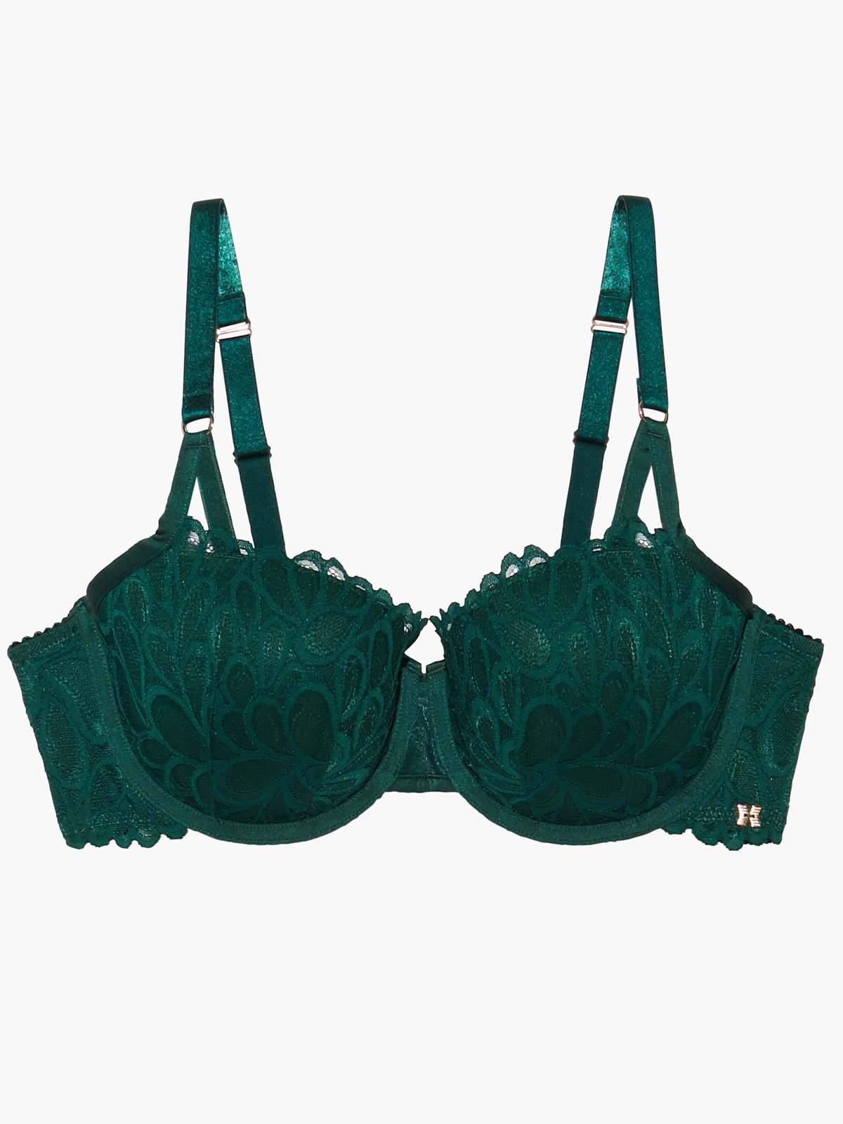 44H Cacique Lightly Lined Underwire French Balconette Bra - Agencia Green  Digital