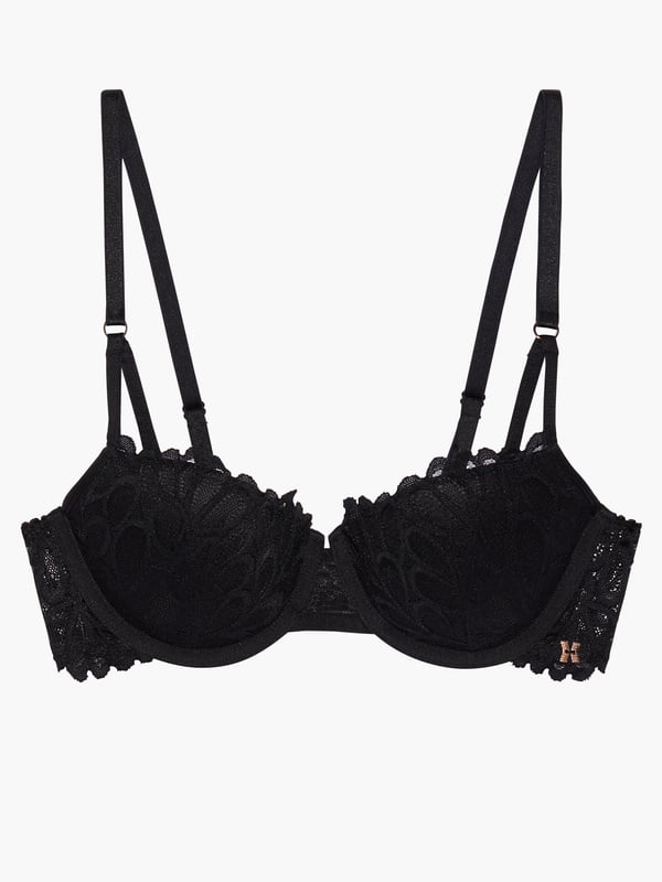 Savage Not Sorry Lightly Lined Lace Balconette Bra in Black | SAVAGE X FENTY France