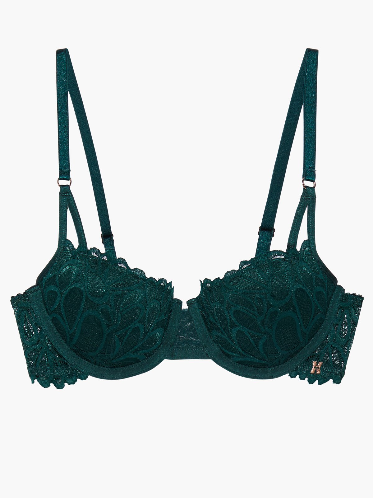 Savage Not Sorry Lightly Lined Lace Balconette Bra in Green | SAVAGE X ...