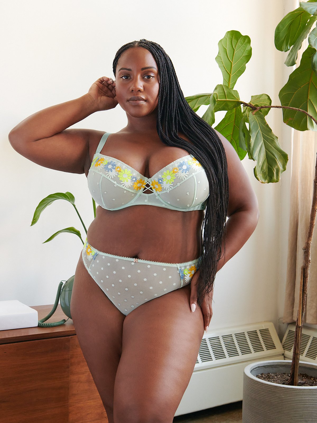 Free Spirit Floral Embroidered Unlined Balconette Bra