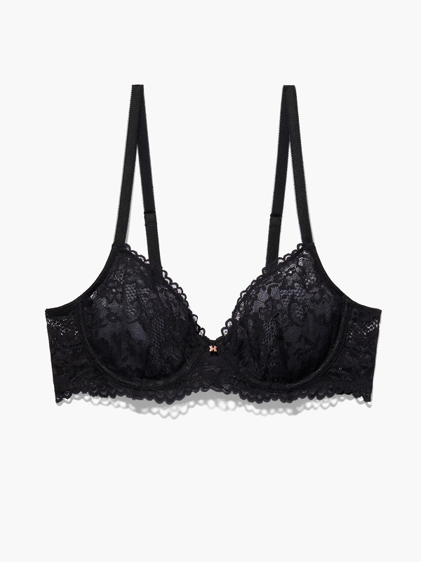 NEW Floral Lace Unlined Bra in Black | SAVAGE X FENTY