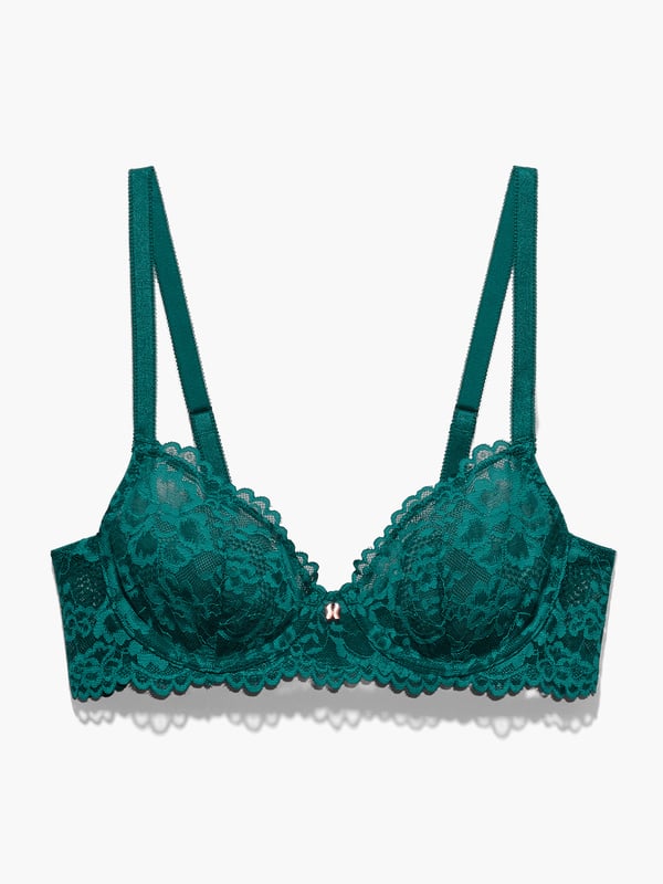 Floral Lace Unlined Bra in Green | SAVAGE X FENTY