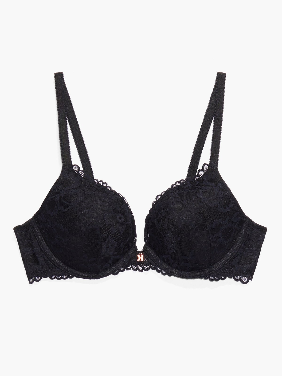 BB] (38-44) Cup C Embroidered Lace Floral Underwire Balconette Corset Push  Up Bra/ Coli Wanita Renda