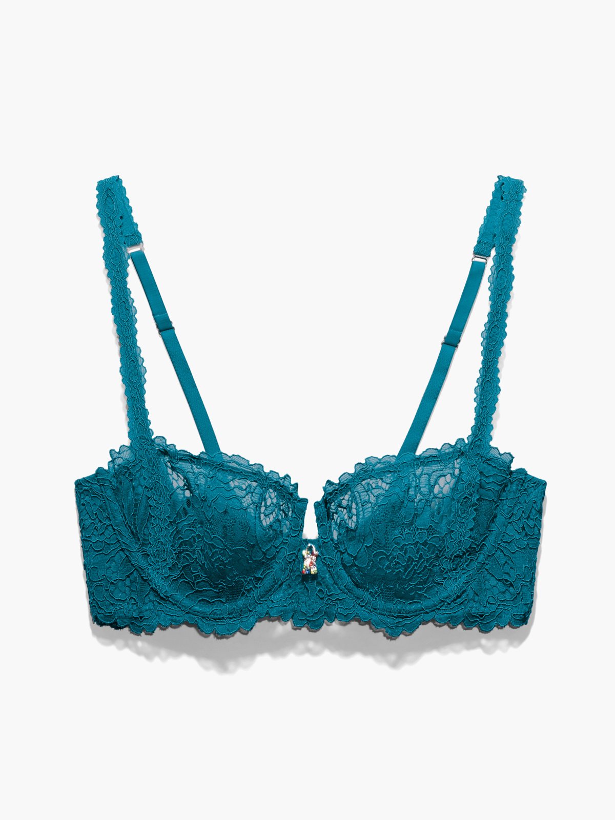 Romantic Corded Lace Unlined Balconette Bra in Blue | SAVAGE X FENTY