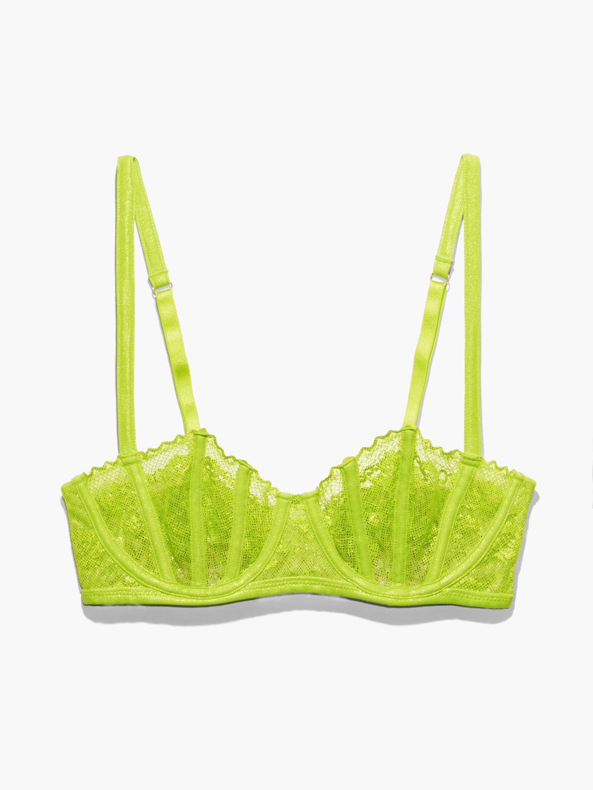 Buy La Senza Green Lace Underwired Lightly Padded Balconette Bra 11156836  48K0 - Bra for Women 11992948