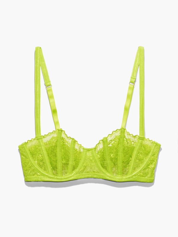 Caged Lace Unlined Balconette Bra in Green | SAVAGE X FENTY