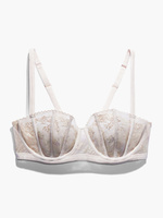 Unlined Caged Lace Balconette Bra