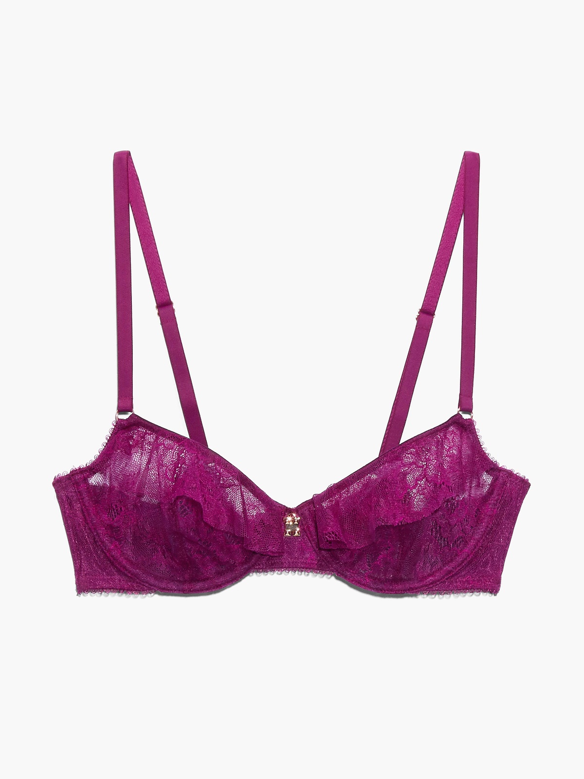 LACE FLOUNCE UNLINED BRA