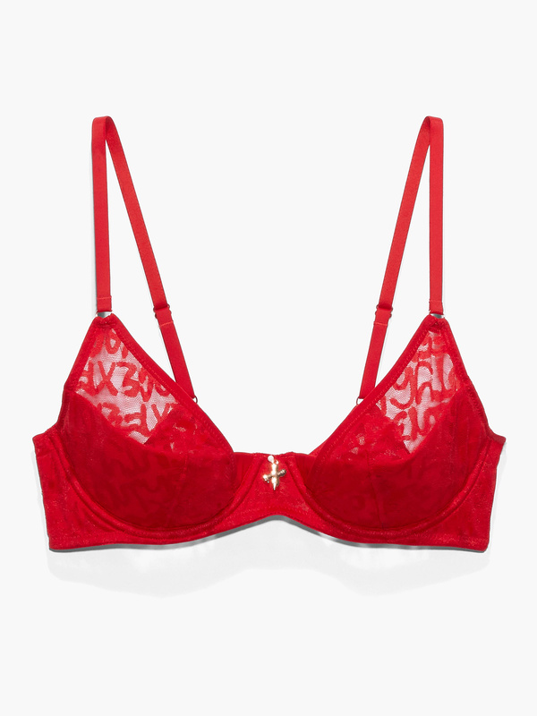Tagged by Savage Quarter Cup Bra in Red | SAVAGE X FENTY