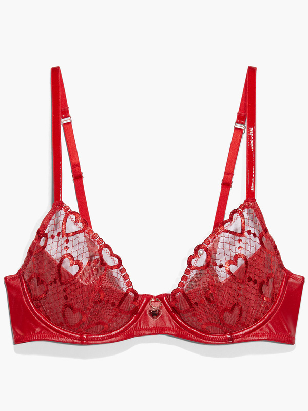 Glossy Flossy Quarter Cup Bra in Red | SAVAGE X FENTY