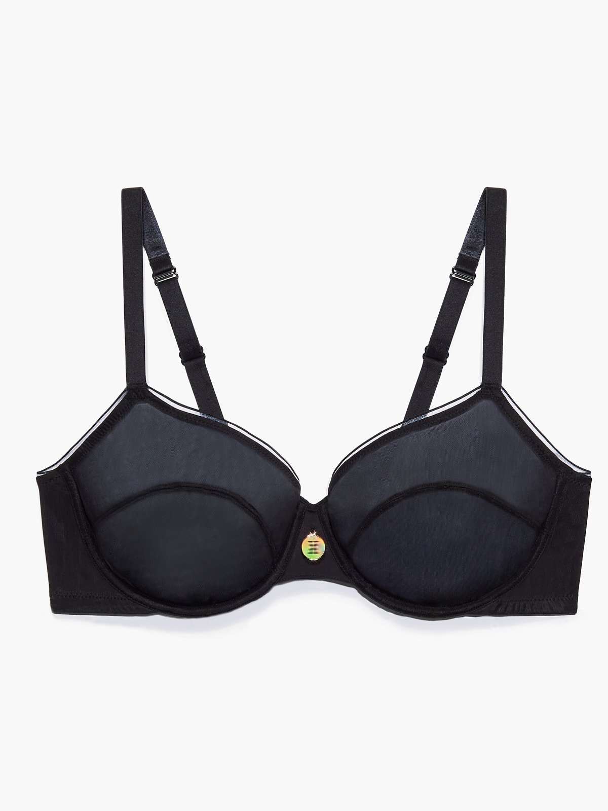 X-Ray Vision Half Cup Plunge Bra in Black