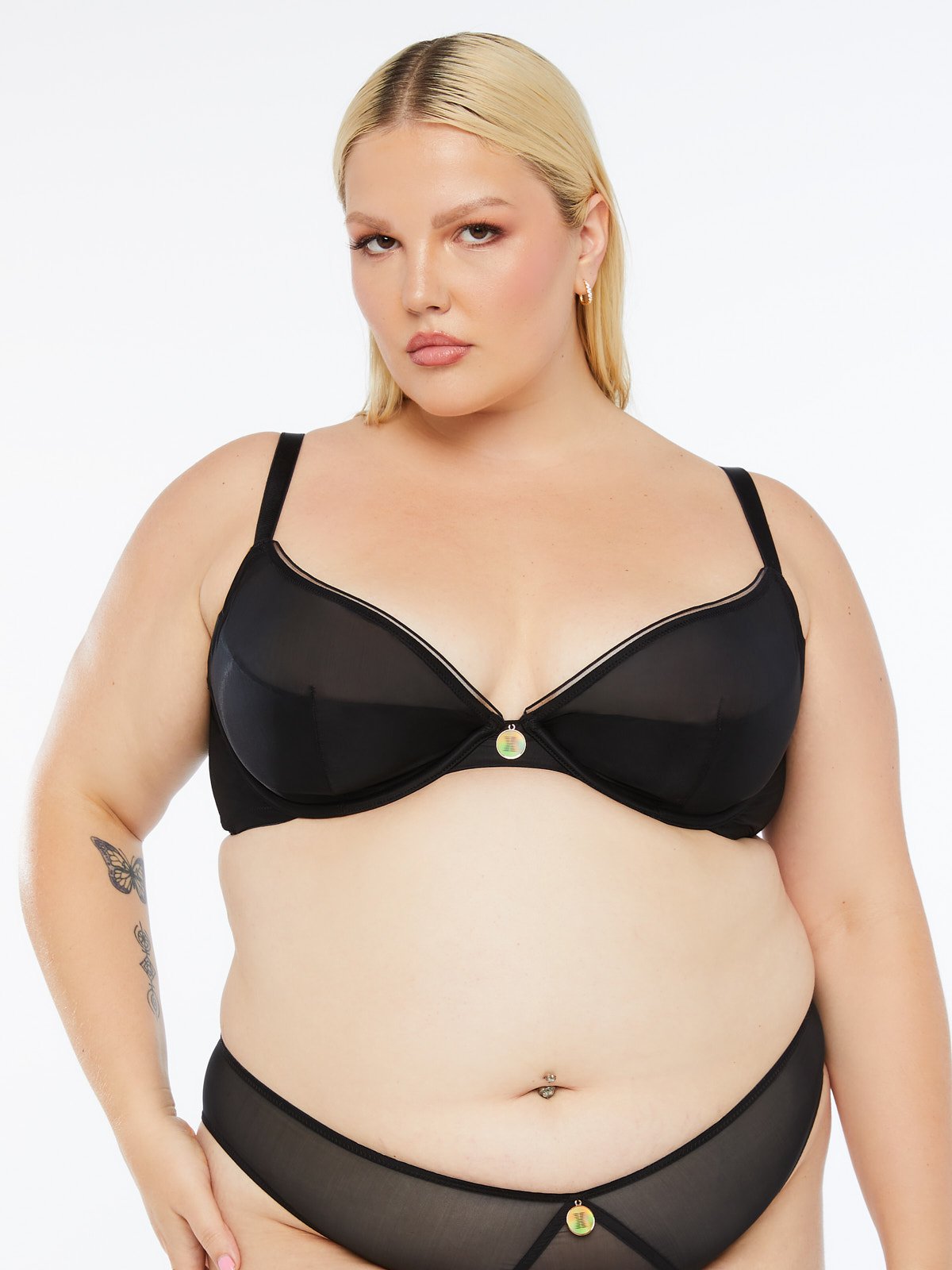 X-Ray Vision Unlined Demi Bra in Black