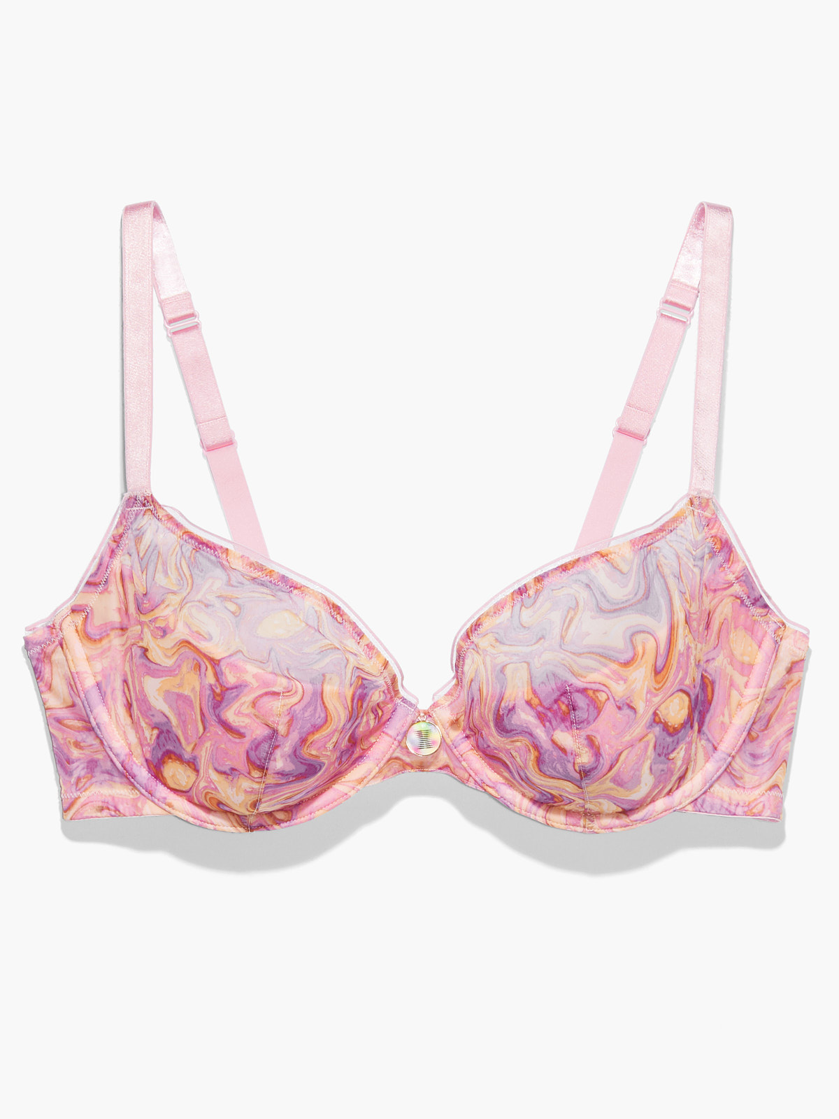 Embroidered Plunge Soft Cup Bra - Preview - Magenta Haze