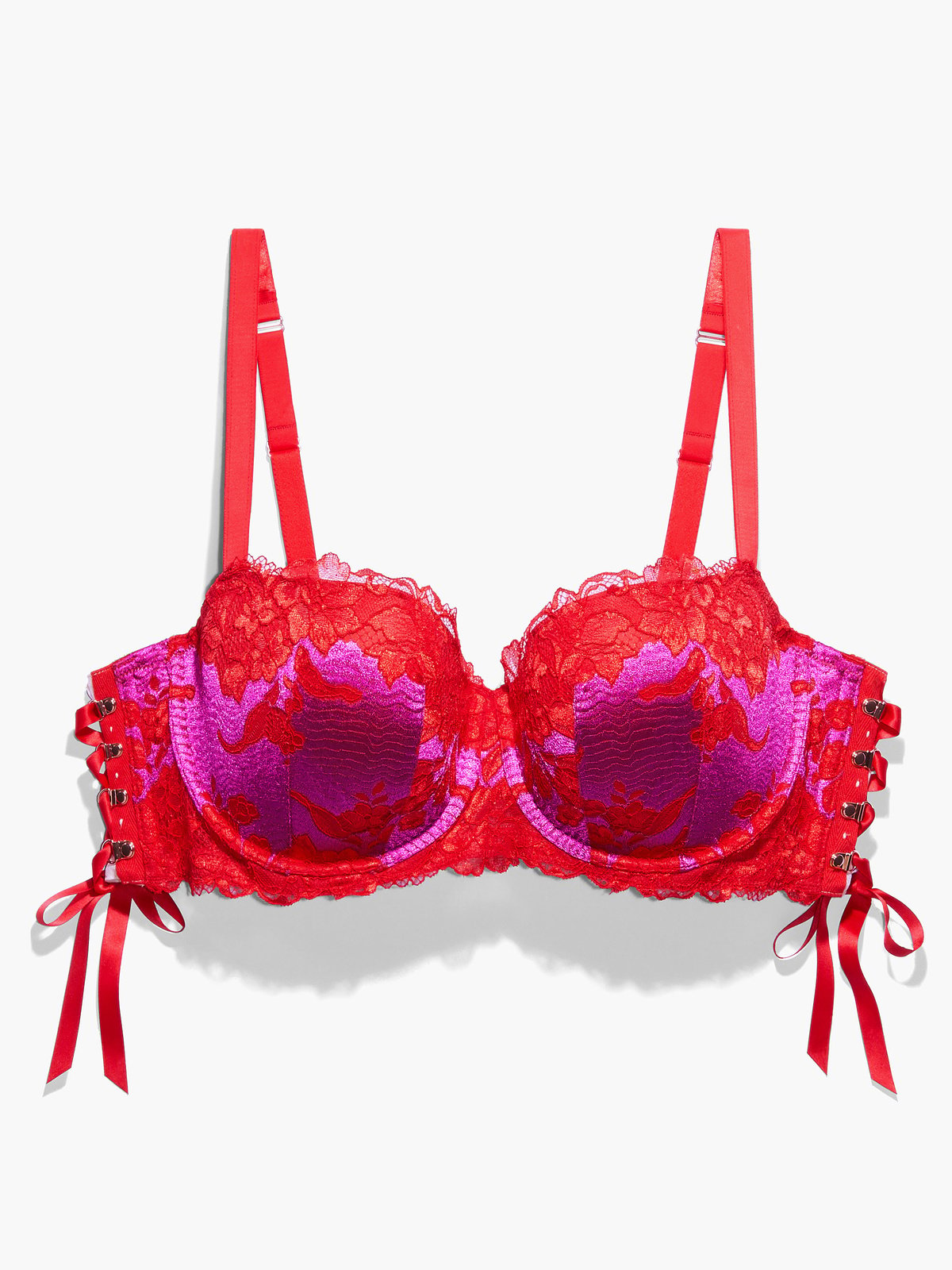 Lace'd Up Padded Low Balconette Bra - Savage X Fenty