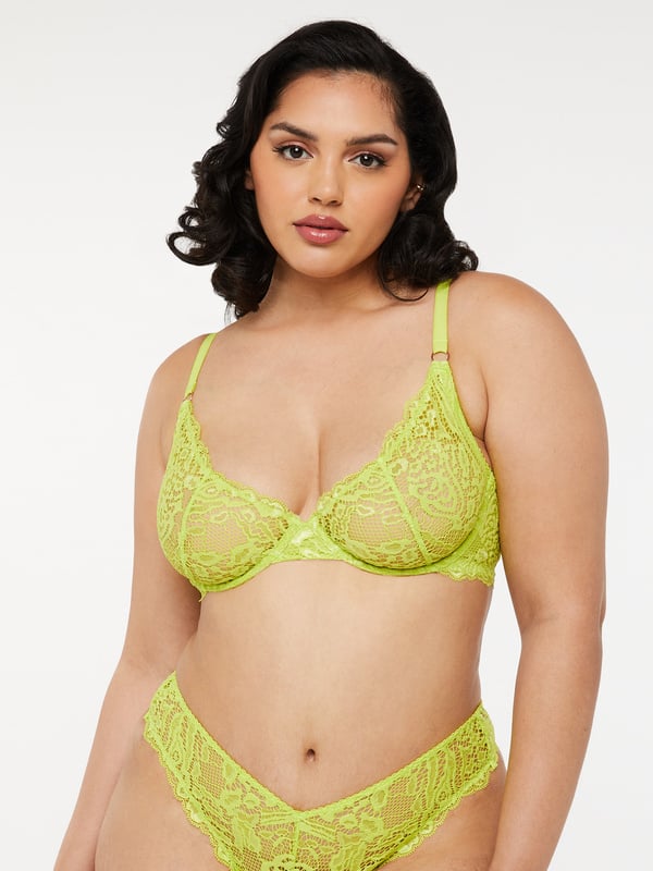 Alien Animal Unlined Lace Plunge Bra