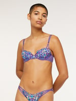 Savage X Fenty purple satin and lace trimmed balconette bra 32A Size 32 A -  $35 (53% Off Retail) - From roya