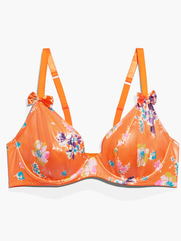 Night Blooms Unlined Demi Bra in Multi & Orange | SAVAGE X FENTY Germany