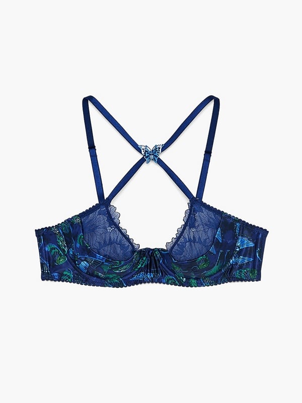 Baroque Butterfly Lace Quarter-Cup Bra