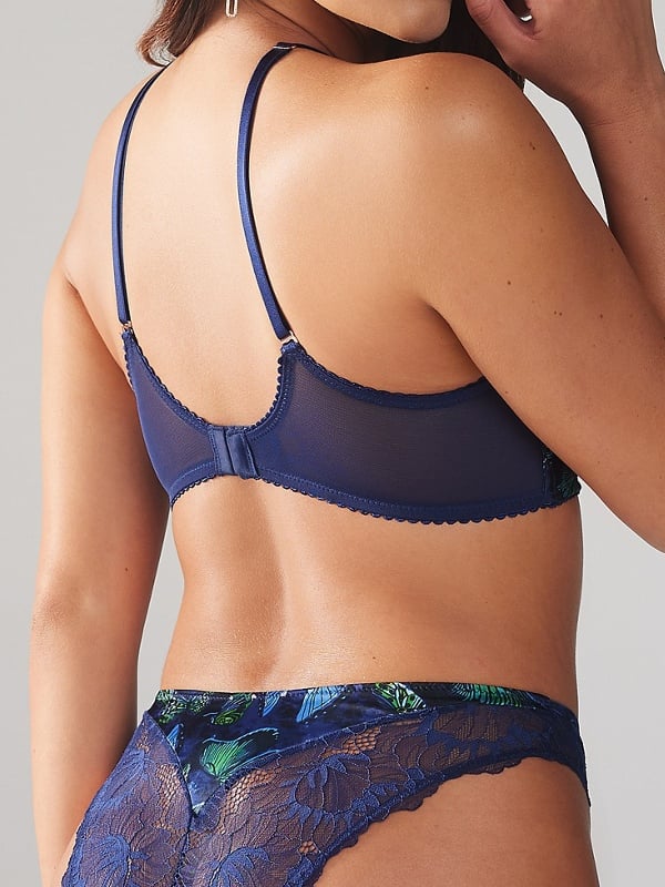 Baroque Butterfly Lace Quarter-Cup Bra