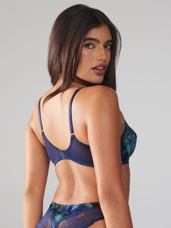 Baroque Butterfly Lace Half-Cup Bra