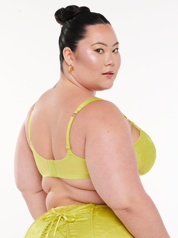Heavenly Satin Quarter Cup Plunge Bra