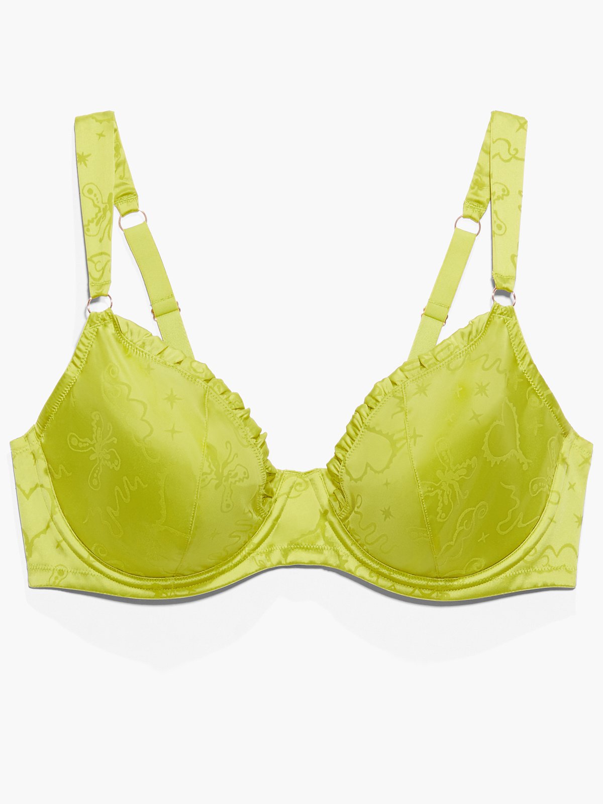 Heavenly Satin Quarter Cup Plunge Bra