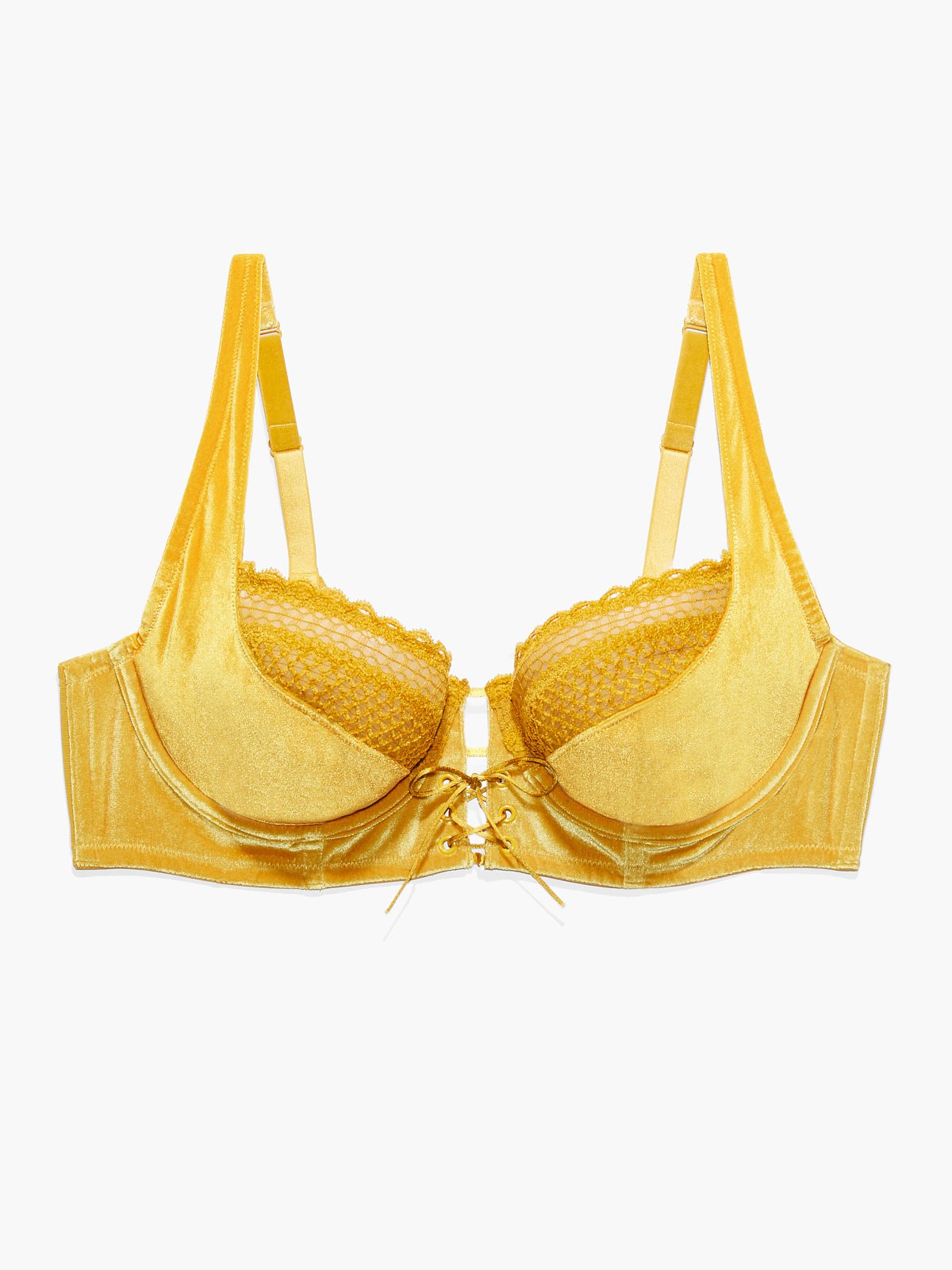 Floral Mesh Bralette & Thong Set - Yellow – Lounge Underwear