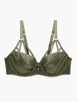 Savage X Fenty Womens Going Platinum Mesh Caged Demi Bra, Deep Forest  Green, 36D : : Clothing, Shoes & Accessories