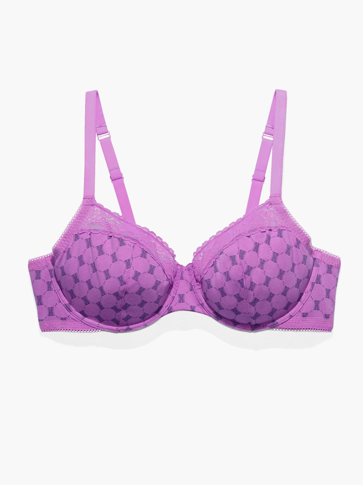 Bluebella Marseille Embroidered Mesh Non Padded Balconette Bra With V Wire  Detail In Purple for Women