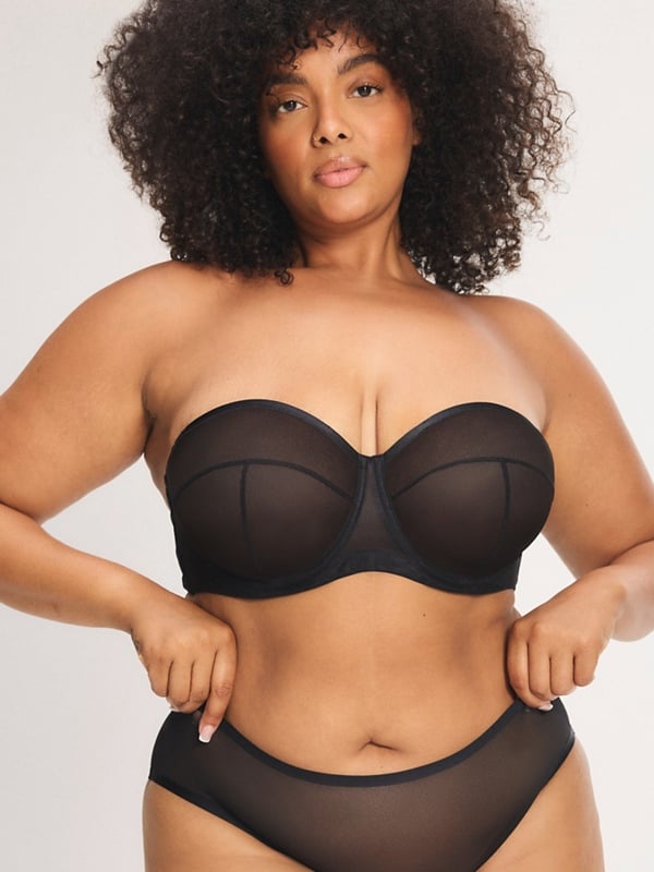 Sheer X Unlined Strapless Bra