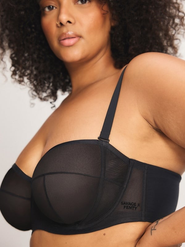Sheer X Unlined Strapless Bra
