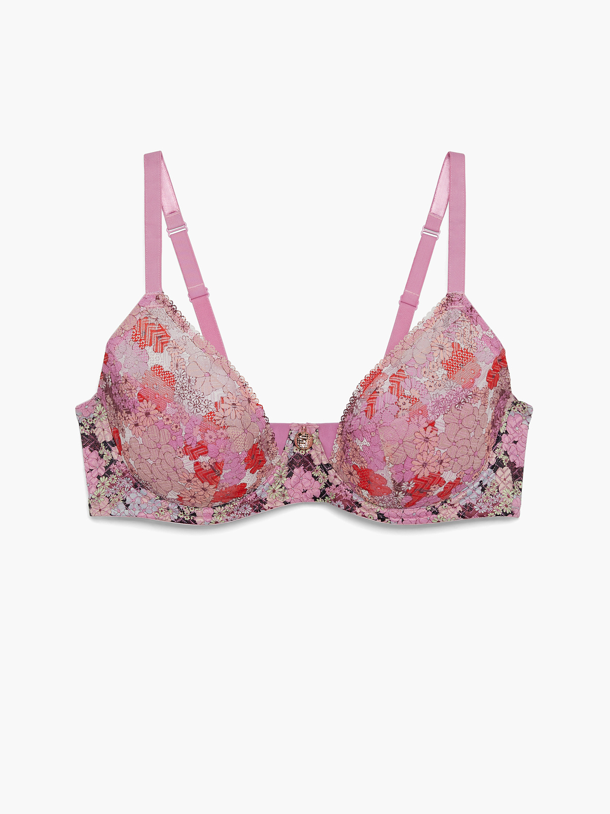 Penthouse Sweet Lace Quarter Cup Bra in Multi & Pink | SAVAGE X FENTY