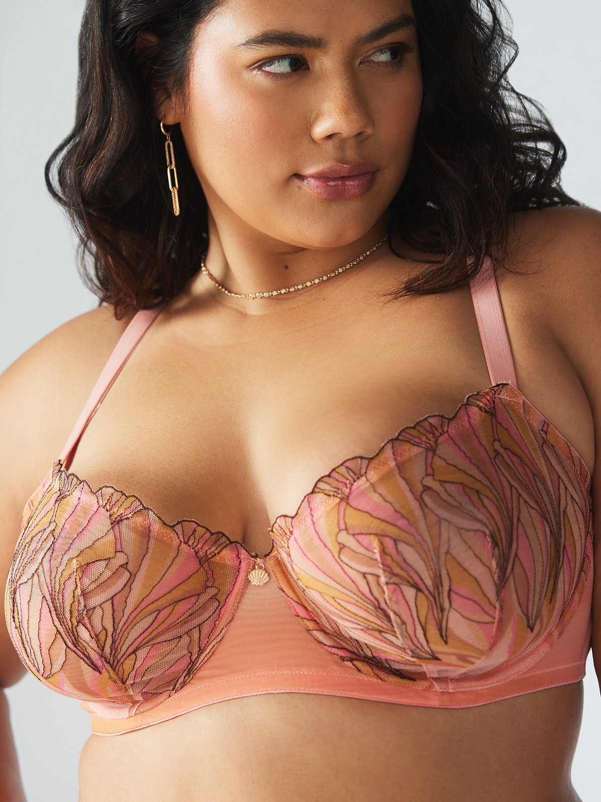 Fun & Sexy Lingerie for Women, Tiana Balconette Unlined Bra, Decorated with Embroidered Tulle