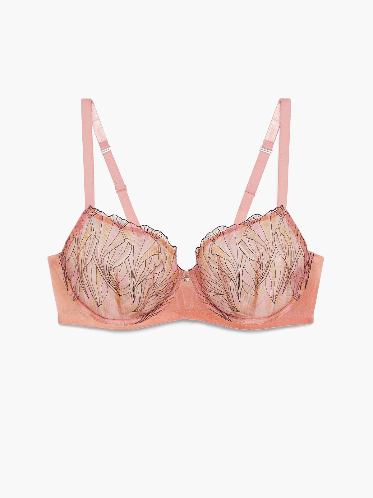 Beneath The Surface Embroidered Unlined Balconette Bra