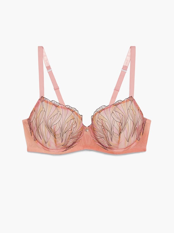 Beneath The Surface Embroidered Unlined Balconette Bra in Multi ...