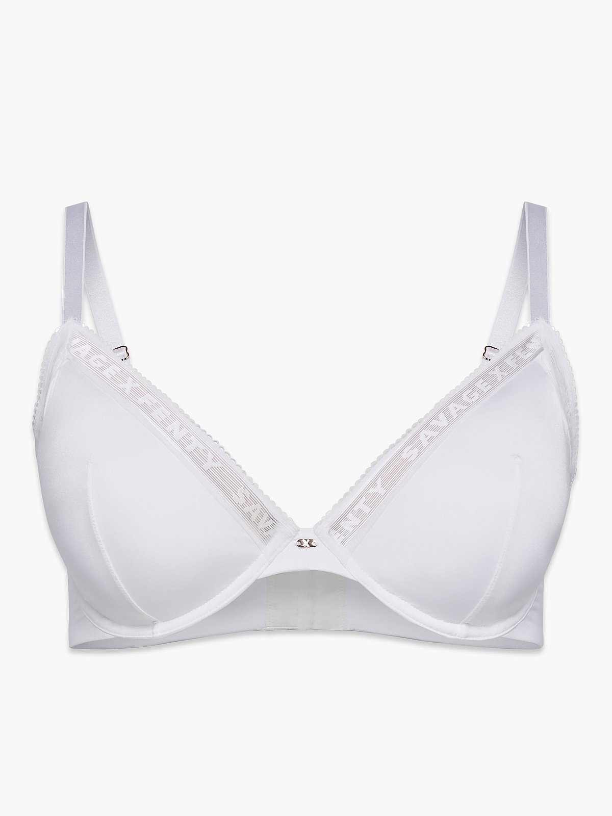 NEW Microfiber Logo-Trim Unlined Plunge Bra