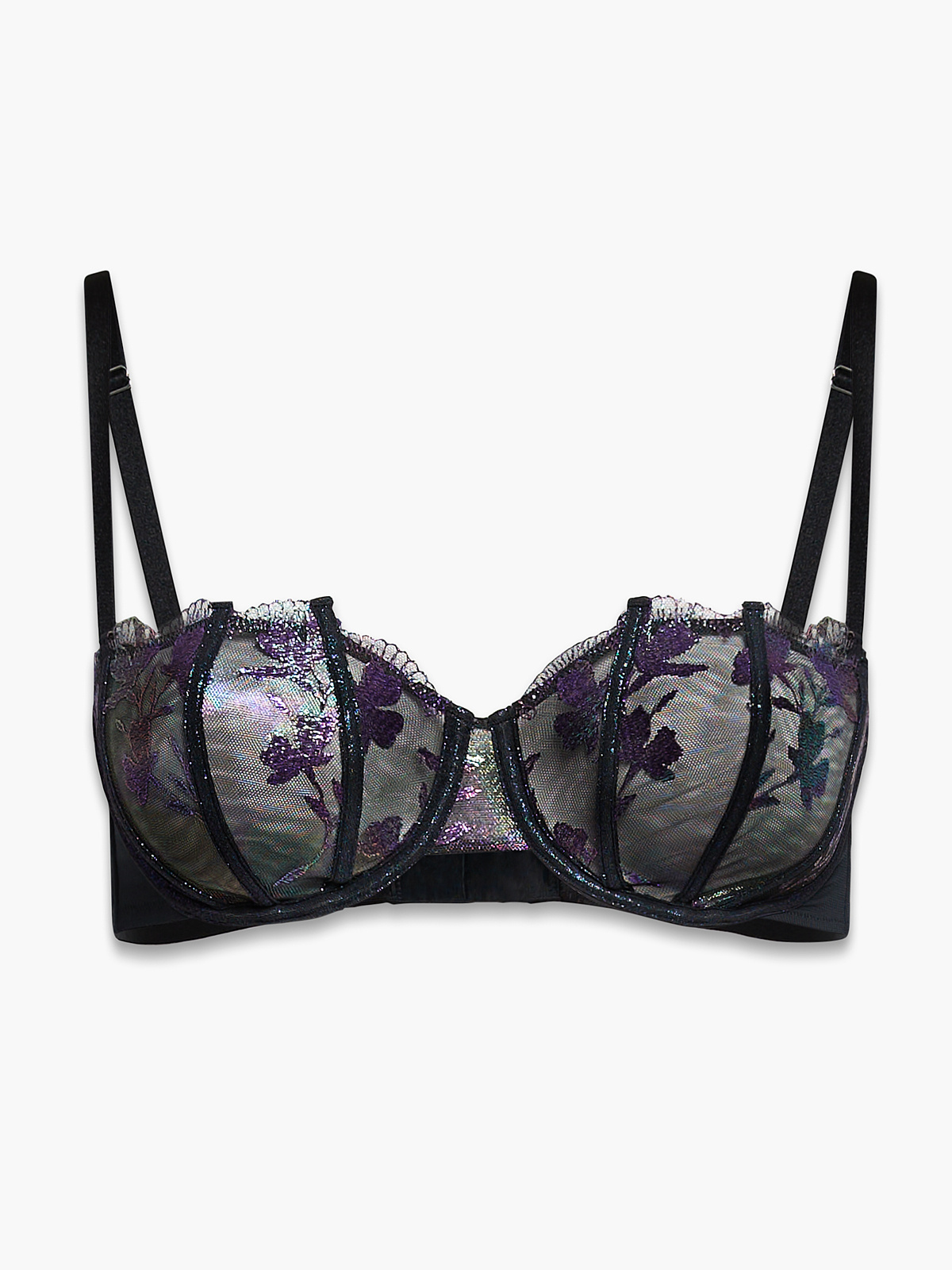Buy Victoria's Secret Black Floral Embroidered Lace Unlined Corset Bra Top  from Next Netherlands