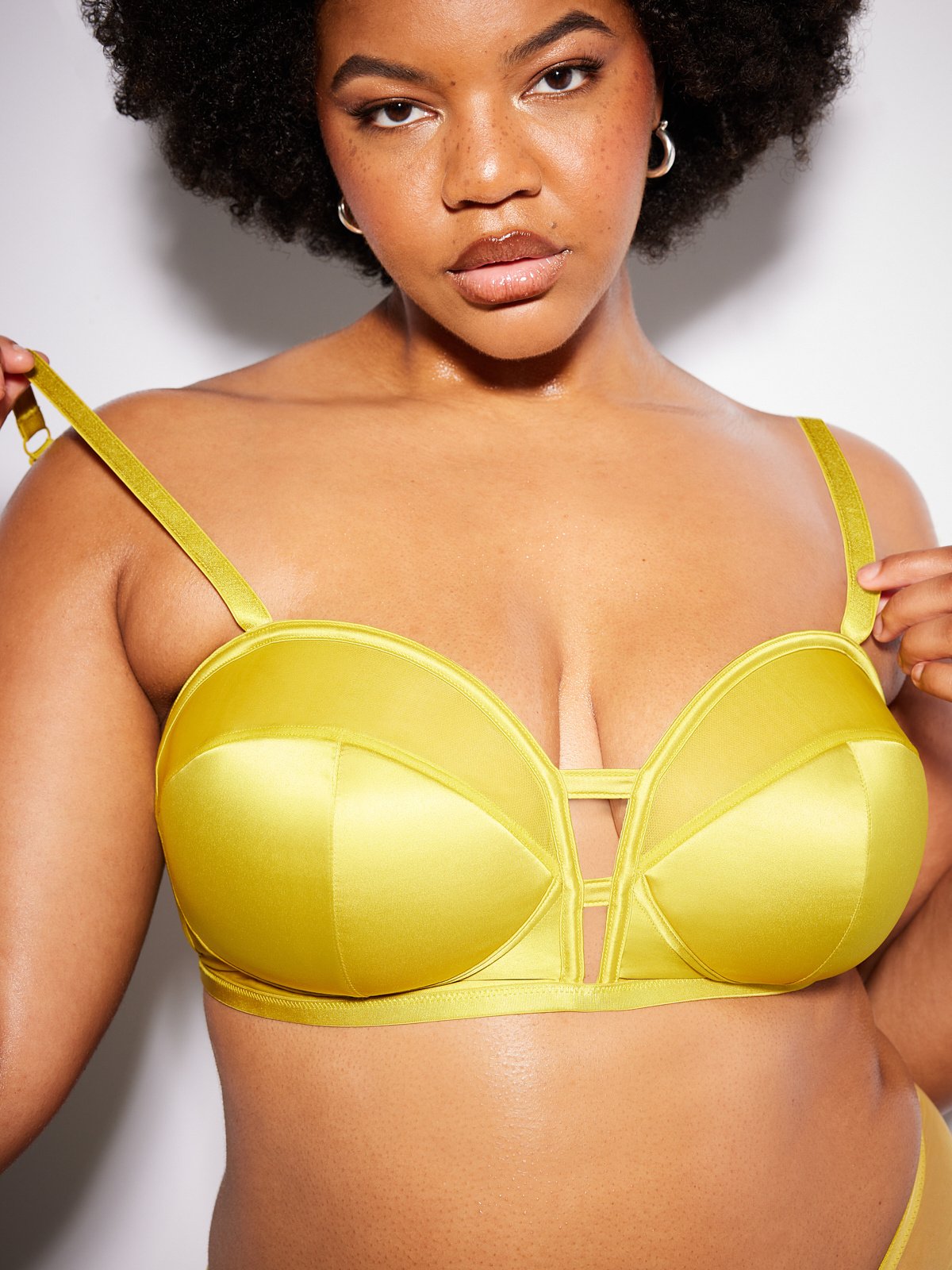 Sexties Overwire Bralette in Gold & Yellow