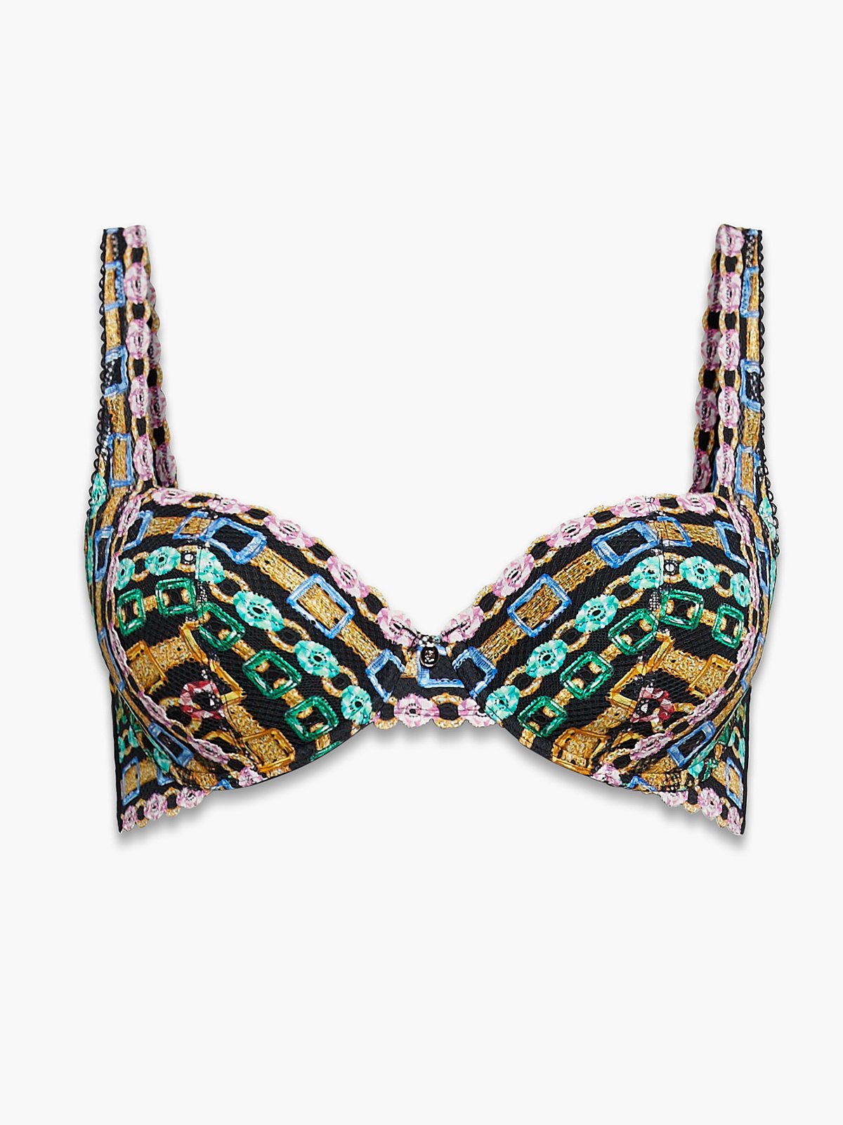 Chained In Lace Padded Demi Bra in Multi | SAVAGE X FENTY