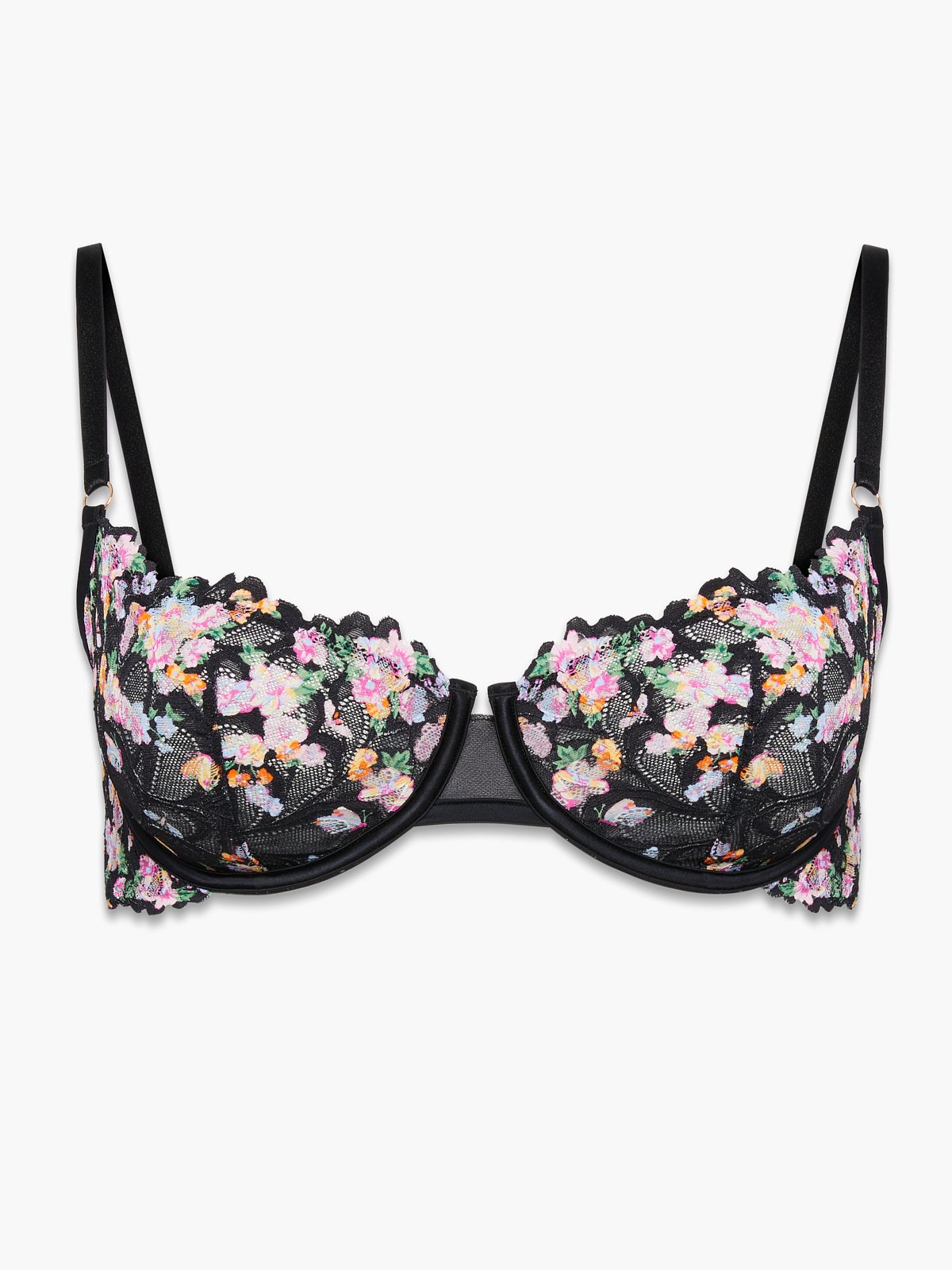 Savage X Savage Not Sorry Unlined Lace Balconette Bra in Black