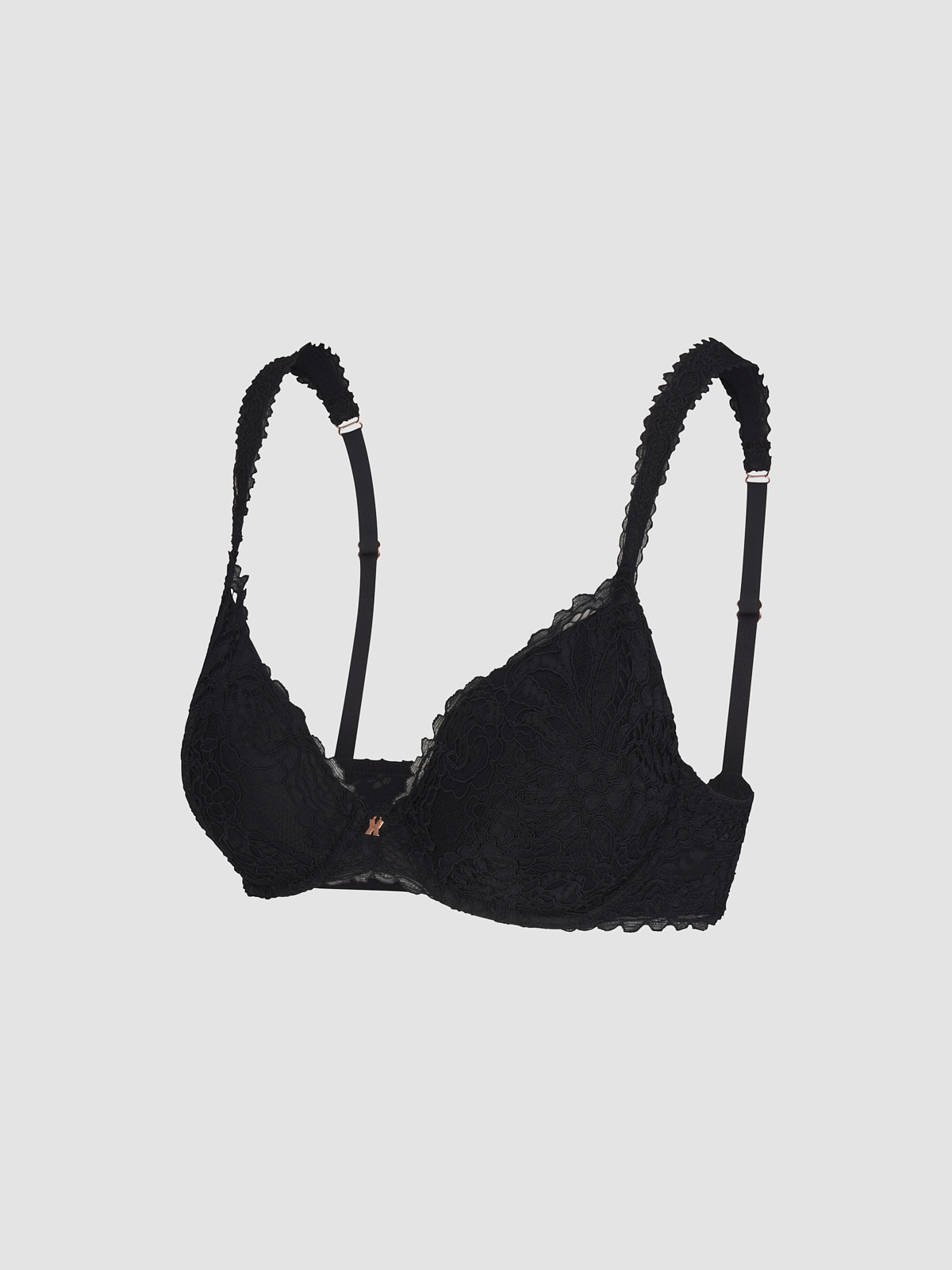Romantic Corded Lace Padded Demi Bra in Black | SAVAGE X FENTY