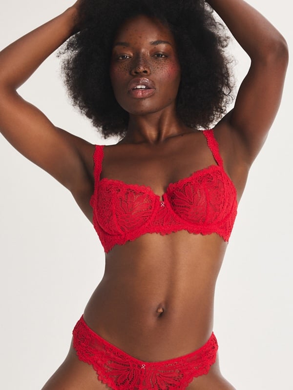 Romantic Corded Lace Unlined Balconette Bra