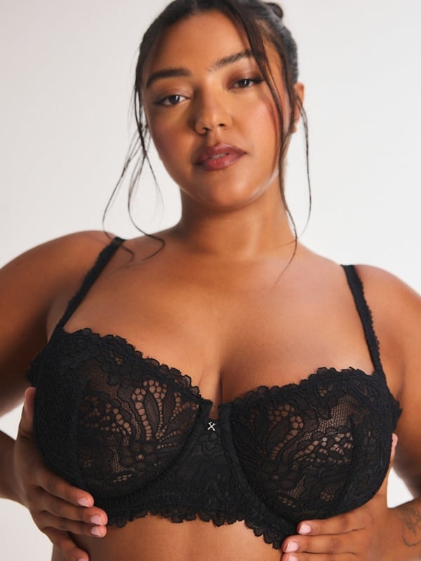 Romantic Corded Lace Unlined Balconette Bra