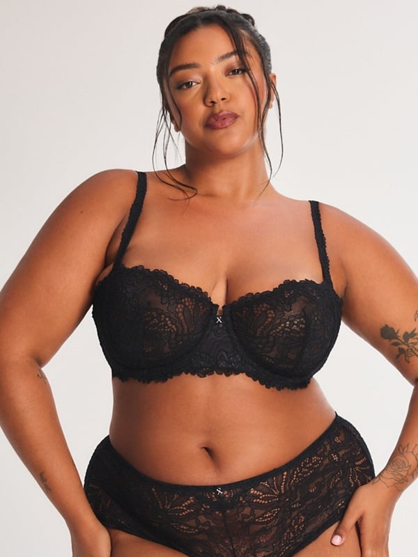 Romantic Corded Lace Unlined Balconette Bra