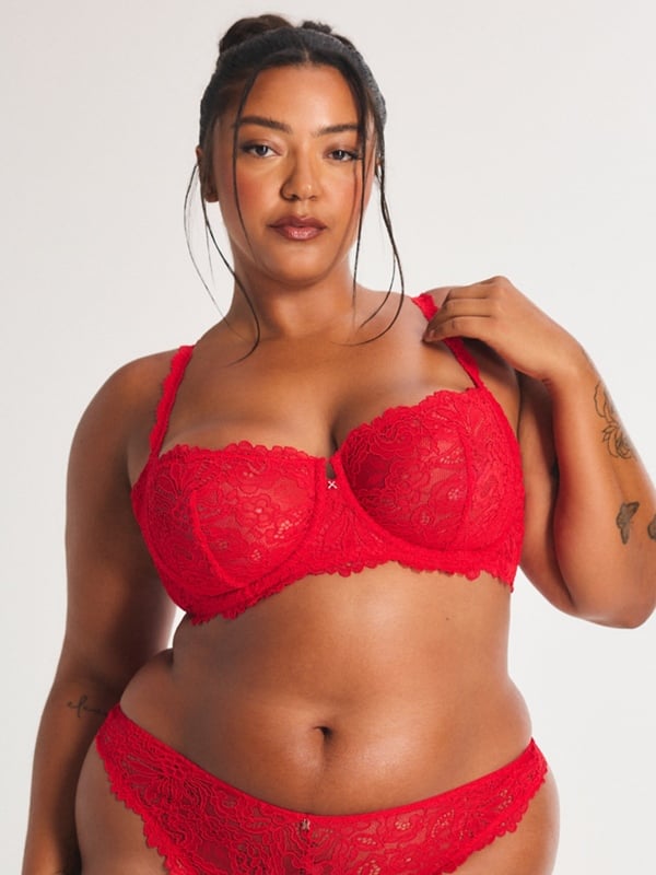 Romantic Corded Lace Unlined Balconette Bra