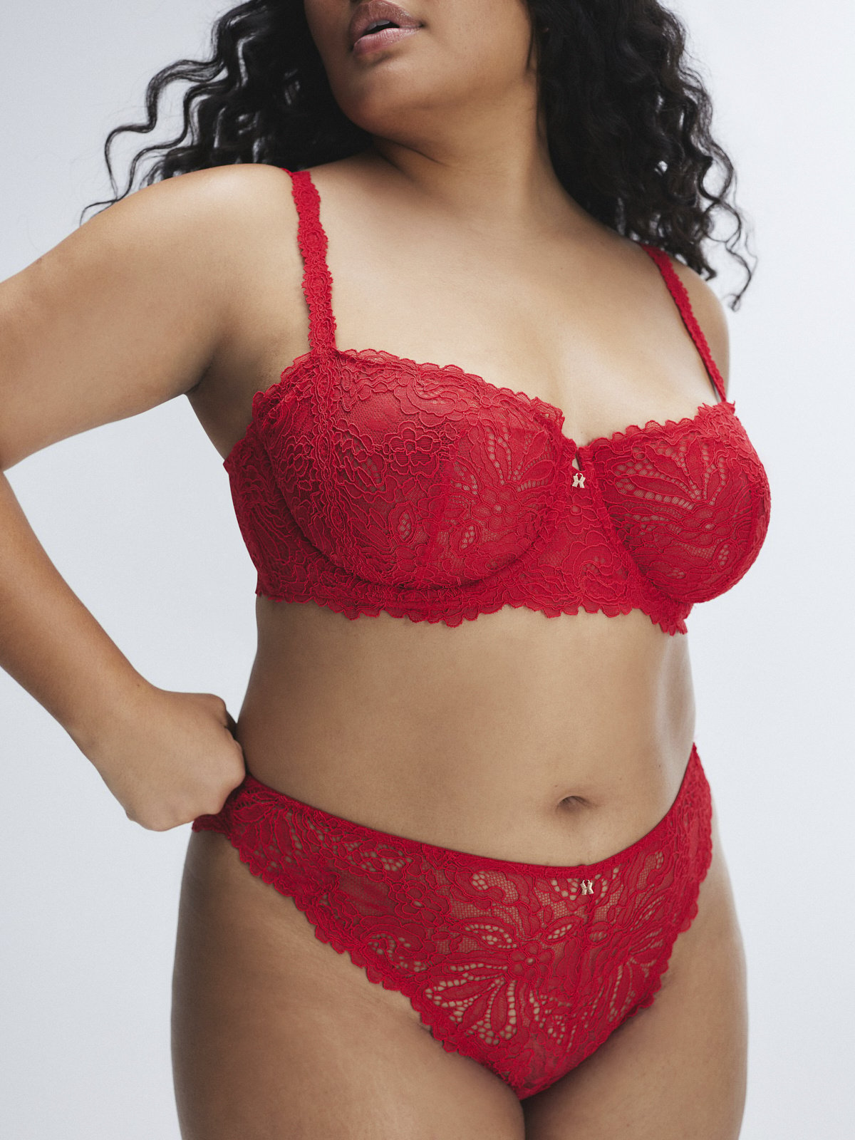 Romantic Corded Lace Unlined Balconette Bra