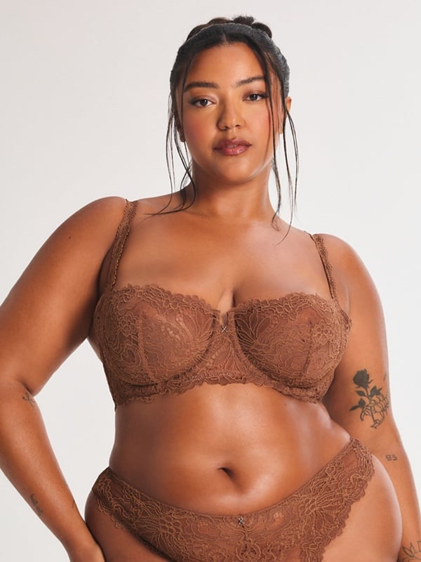 Romantic Corded Lace Unlined Balconette Bra
